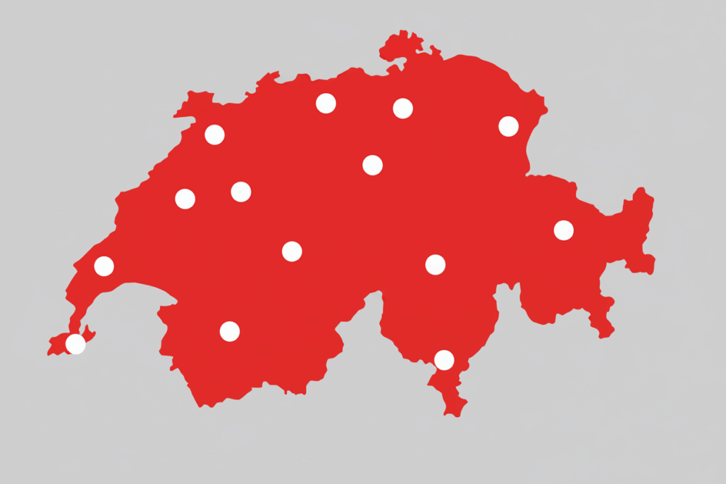 Landkarte Service Schweiz